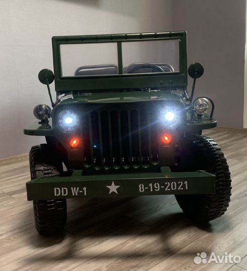 Детский автомобиль электромобиль jeep willis 4x4