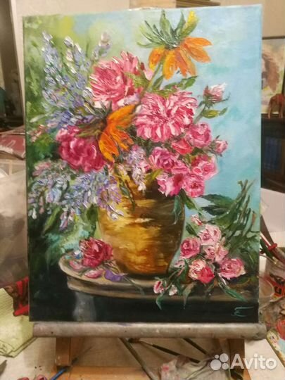 Картины маслом, цветы