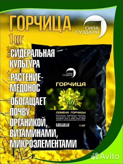 Семена горчицы / сидерат / 1 кг