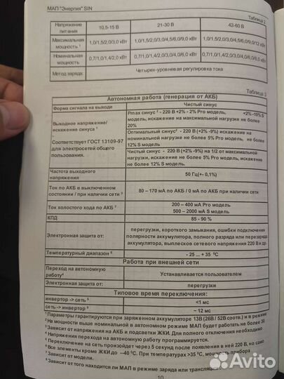 Инвертор мап энергия sin 24в 9кВт