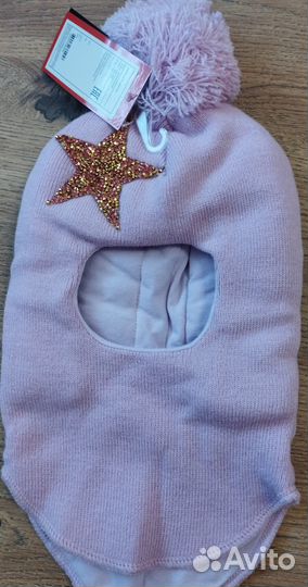 Шапка шлем для девочки зима новая