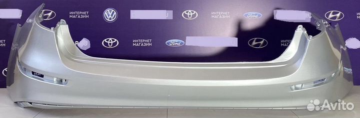 Бампер задний Kia Rio 15-17 серебристый