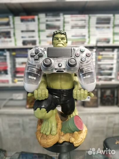 Прозрачный Dualshock4 New + Наушники