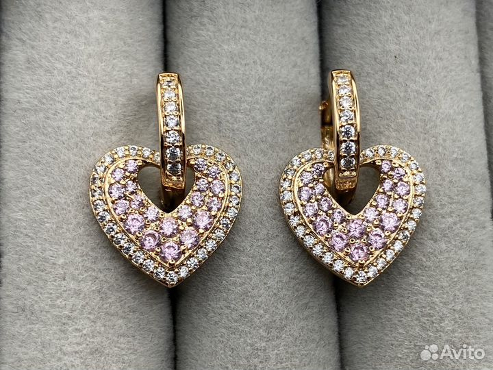 Серьги новые. Сердечки
