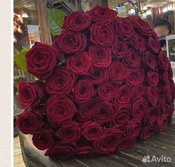 Цветы.Букет из 51 роз.Доставка Воронеж
