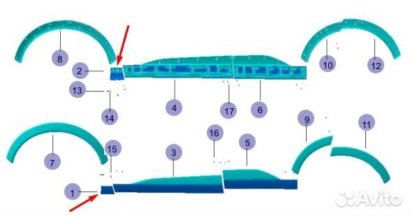 Накладка крыла переднего L и R JAC JS6