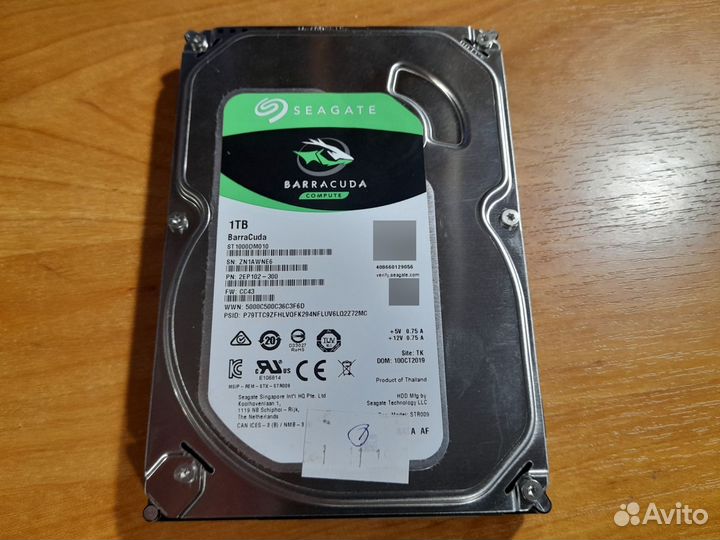 Seagate barracuda 1 тб, SATA, 3.5
