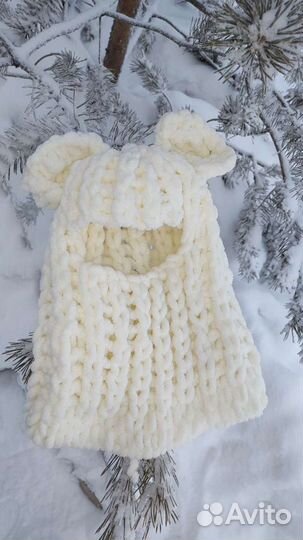 Шапка балаклава вязаная