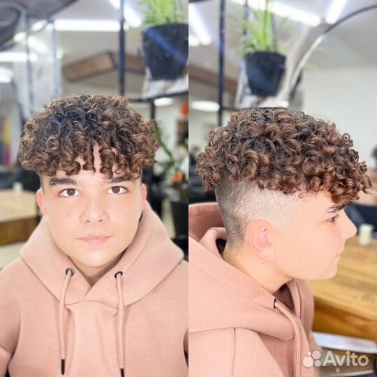 Мужская завивка волос