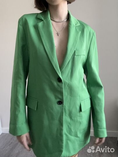 Пиджак жакет зеленый