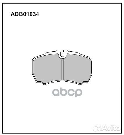 Колодки задние Iveco/Alled Nippont/ ADB01034 AL