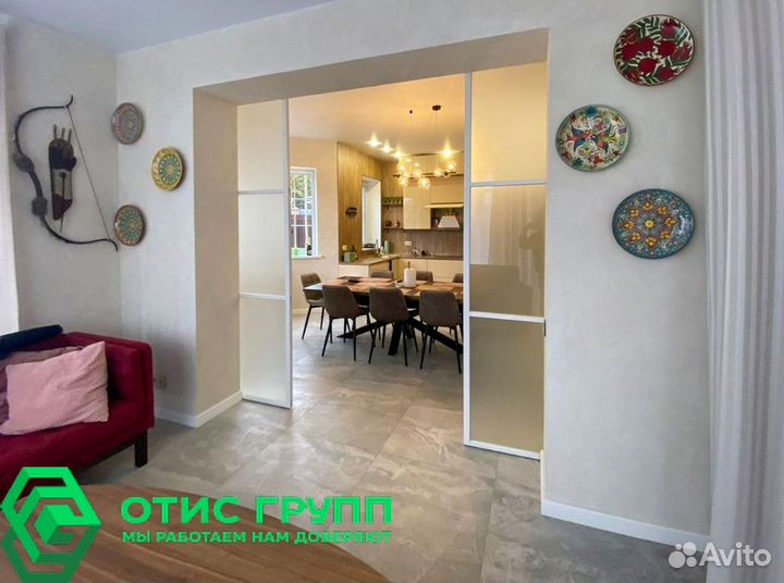 Раздвижные стеклянные перегородки