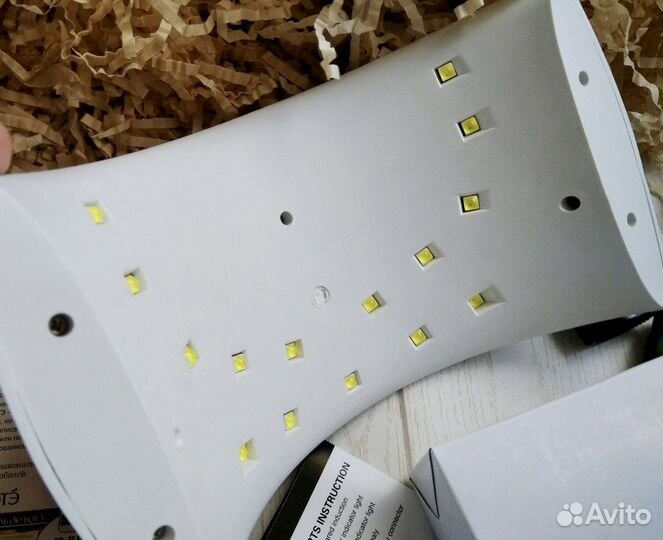 Лампа для ногтей новая + аксессуары для маникюра