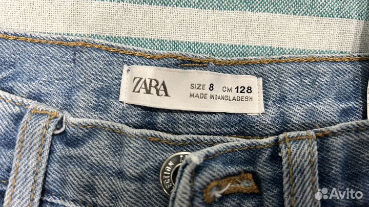 Джинсы MOM zara для девочки оригинал 128 см