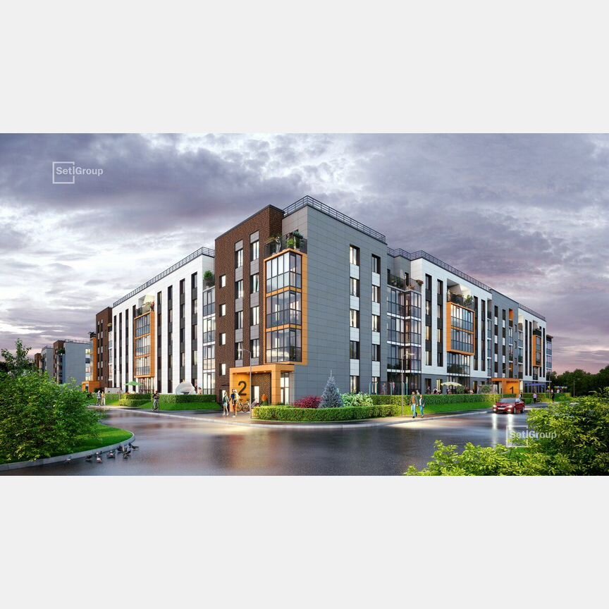 1-к. квартира, 37,6 м², 2/5 эт.