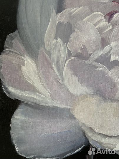 Картина маслом на холсте Королевский пион