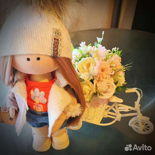 Кукла тильда, текстильная интерьерная кукла