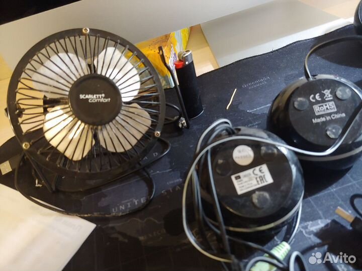 Колонки для компьютера+вентилятор