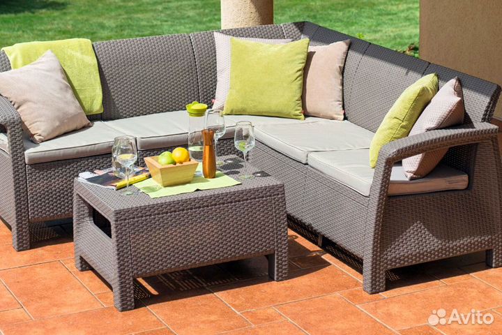 Комплект мебели Corfu Relax Set, капучино