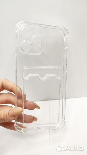 Чехол iPhone 12 pro max с карманом для карт