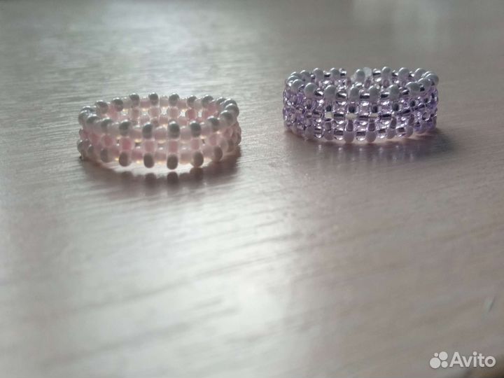 Колечки из бисера ручной работы