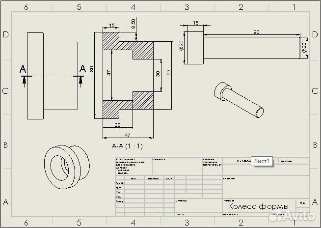 Чертежи, 3D моделирование,autocad, Solidworks