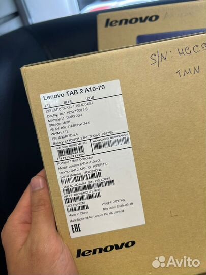 Планшет lenovo tab 2