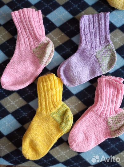 Носки вязаные детские и взрослые. Новые