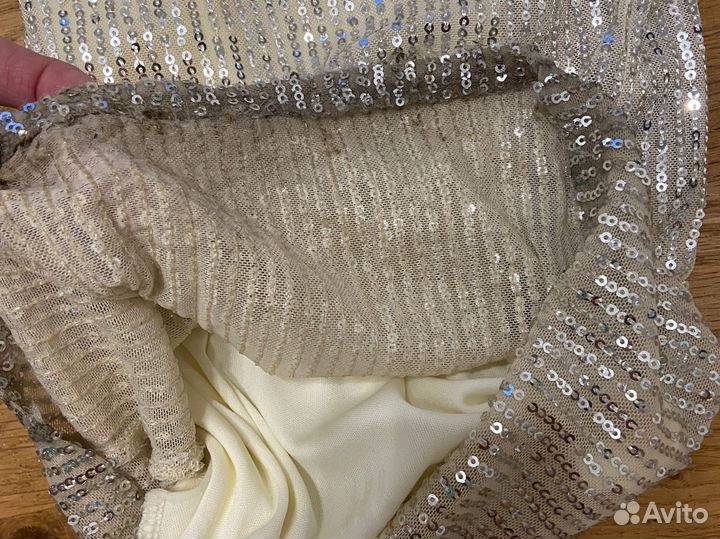 Брюки с пайетками золотые L (48)