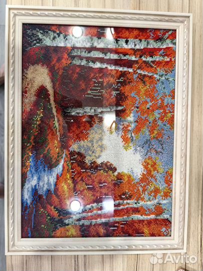 Картина бисером ручной работы