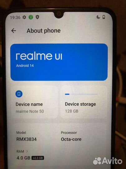 realme Note 50, 4/128 ГБ
