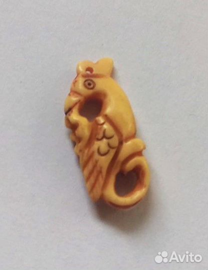 Птица Феникс Нэцкэ из Кости резная подвеска ru*54
