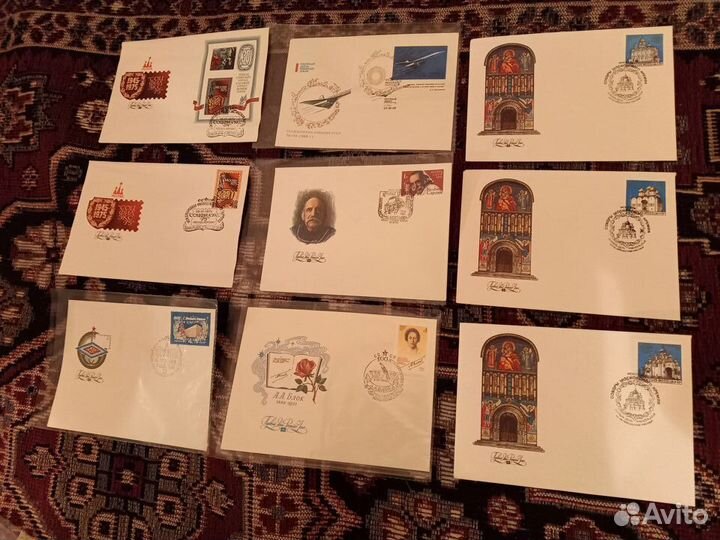 Конверты прошедшие- Россия, первого дня СССР