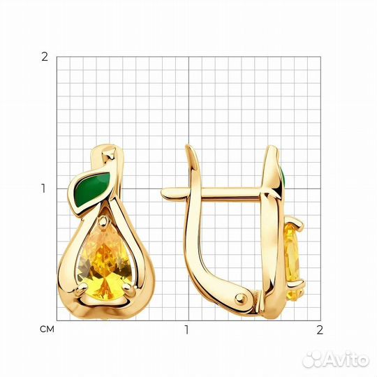Золотые серьги Diamant