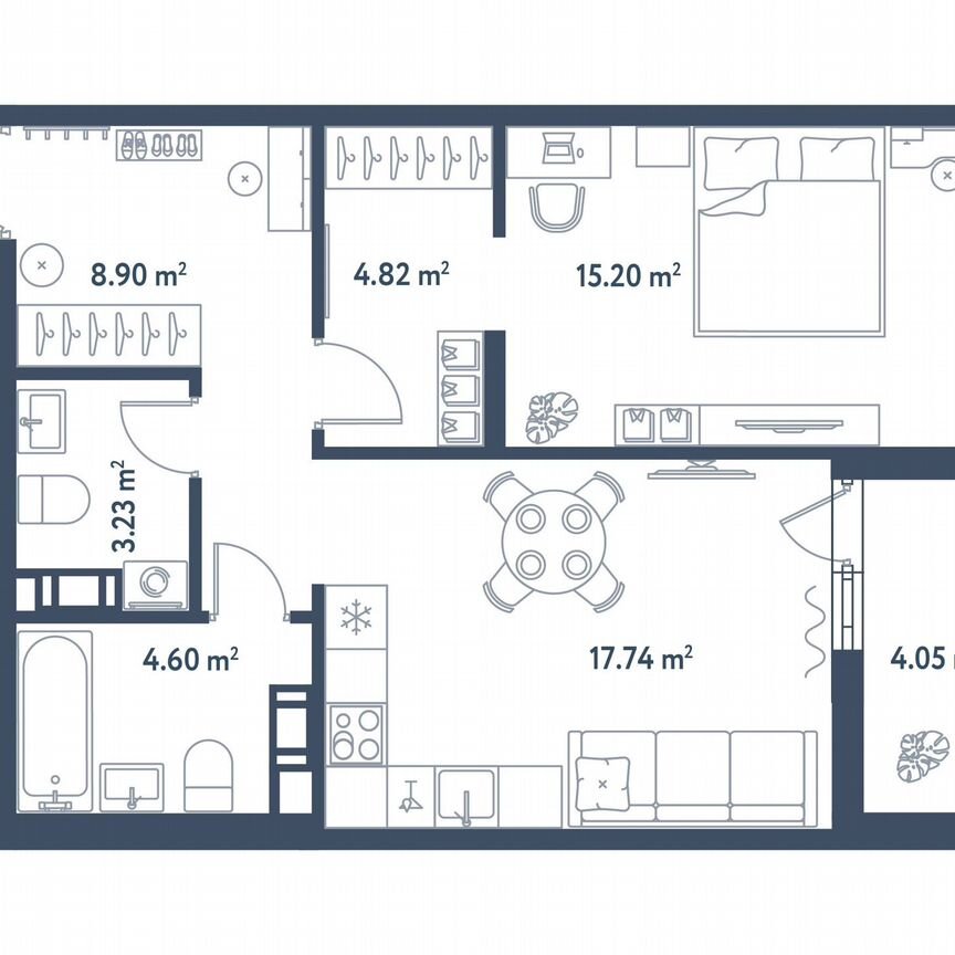 1-к. квартира, 56,5 м², 6/11 эт.