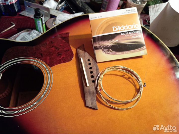 Ремонт гитар, замена струн, регулировка грифа