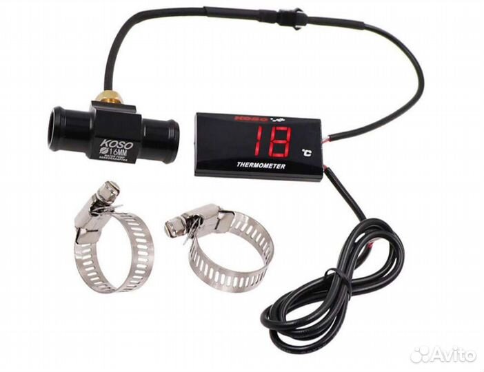 Датчик температуры Koso с адаптером 16, 18, 22 мм