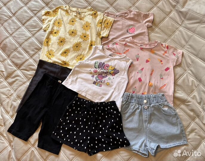 Летние вещи пакетом для девочки 104-110