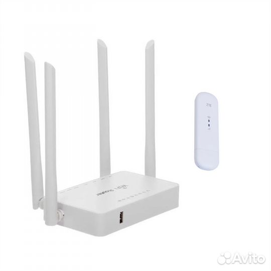 Комплект для усиления интернета (роутер+модем)