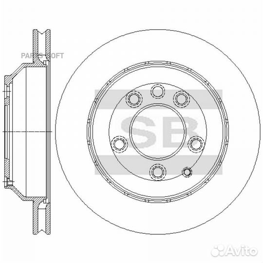 Sangsin brake SD5450 Диск тормозной audi Q7/VW tou