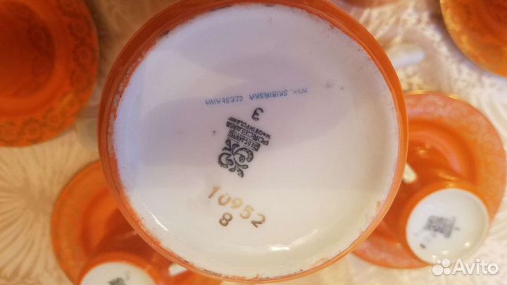 Фарфоровый кофейный сервиз