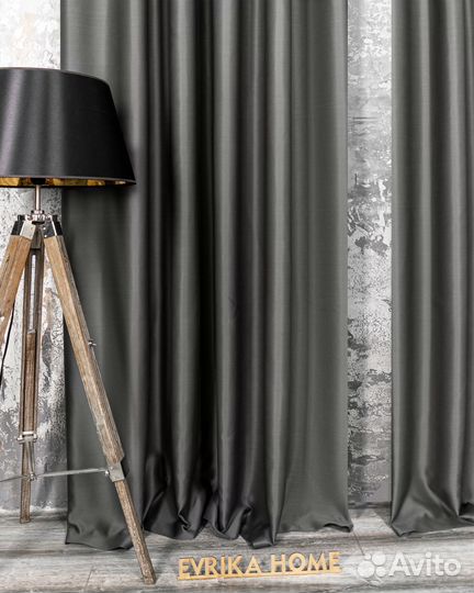 Шторы блэкаут амадео графит новые пошив