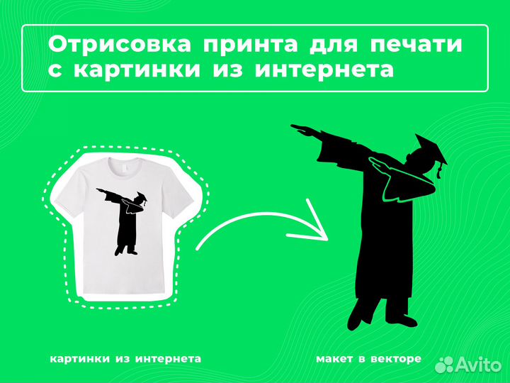 Услуги дизайнера, векторная графика, отрисовка