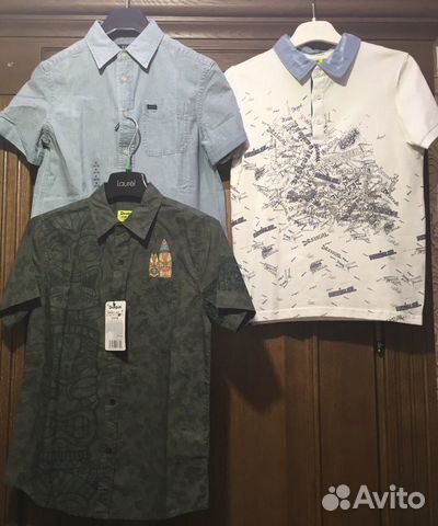 Рубашки с коротким рукавом для мальчика 10-12 лет