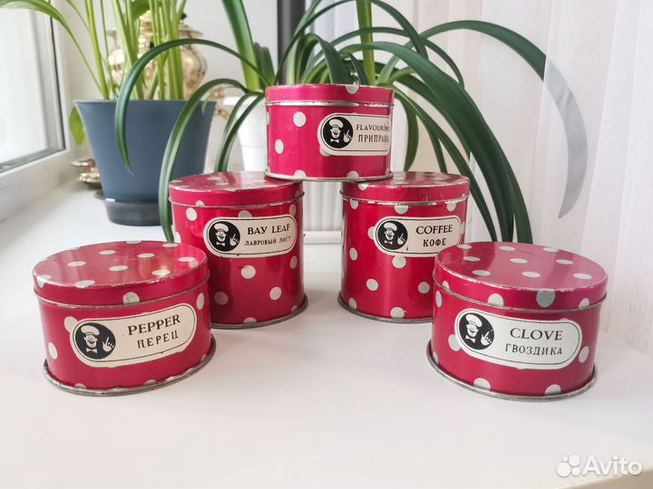 Жестяные банки для сыпучих продуктов СССР