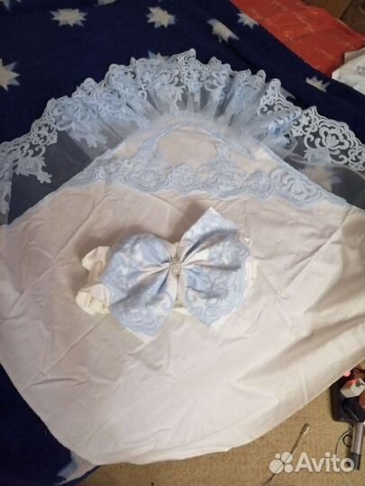 Кружевной уголок, бант на резинке