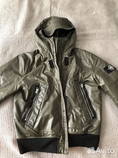 Stone island waxed outlet ice 2