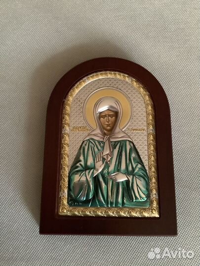 Икона Матронушки греческая освещённая