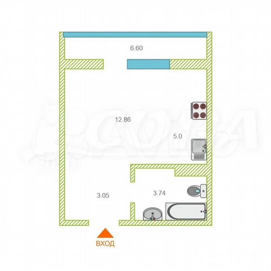 Квартира-студия, 28 м², 7/10 эт.