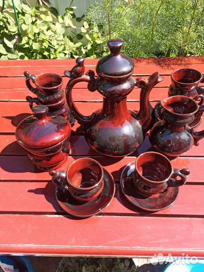 Кофейный сервиз СССР полный без сколов керамика